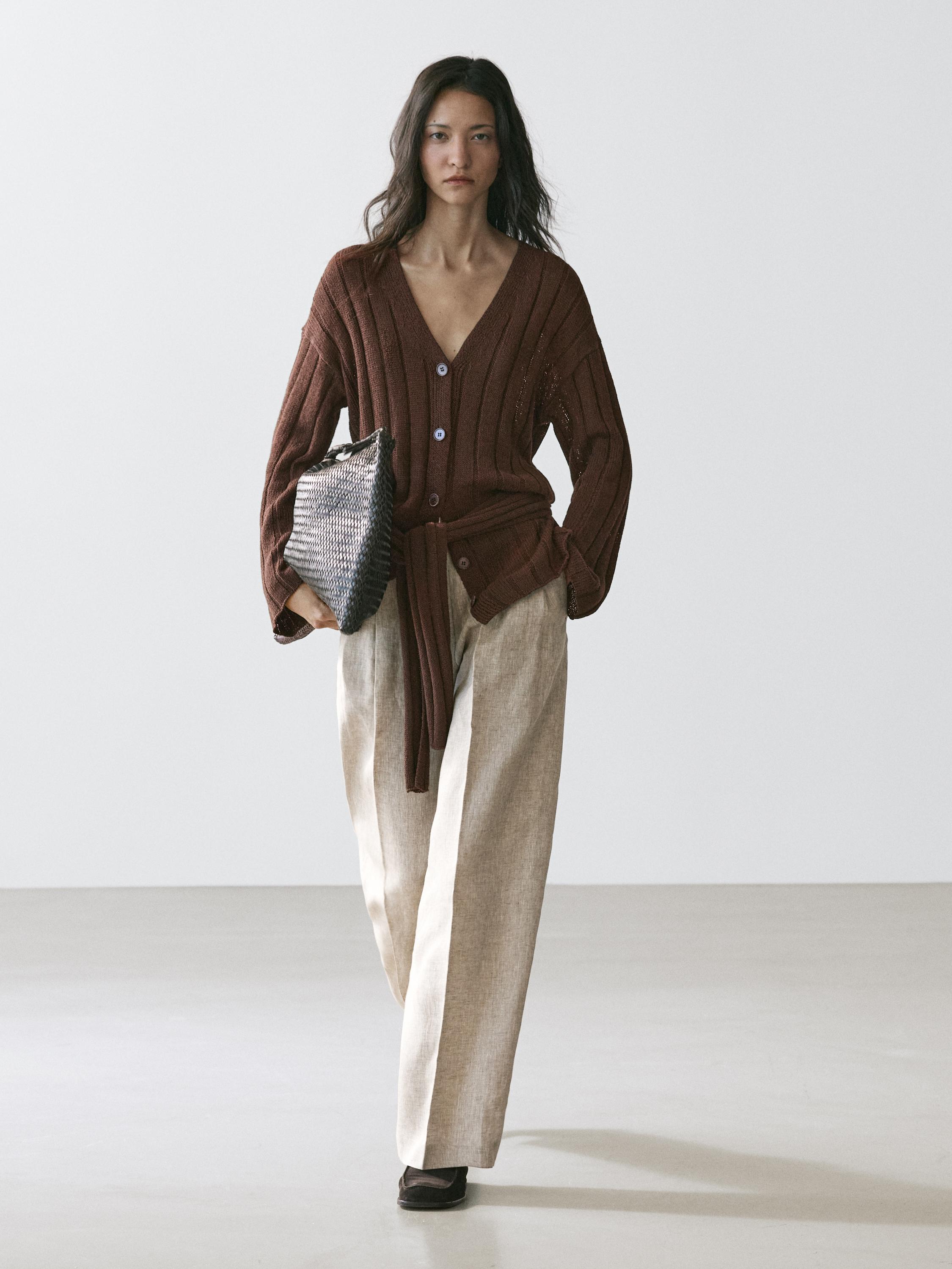 Linen suit trousers